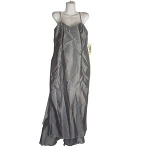 Jessica‎ McClintock Silver Gray Long Gown Evenings Dress Women's 16 NWT Y2K 90's